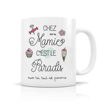 Charger l&#39;image dans la galerie, Mug Céramique - Chez ma Mamie c&#39;est le paradis - 350ml

