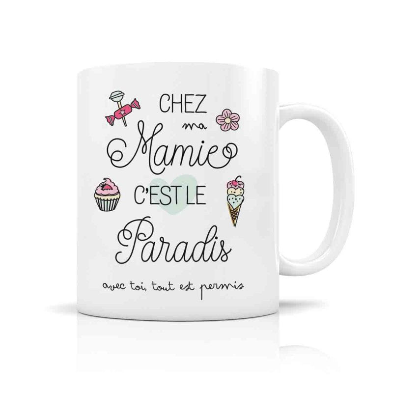 Mug Céramique - Chez ma Mamie c'est le paradis - 350ml